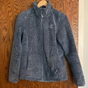 North Face fuzzy blue full zip